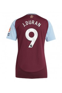 Aston Villa Jhon Duran #9 Fotballdrakt Hjemme Klær Dame 2024-25 Korte ermer